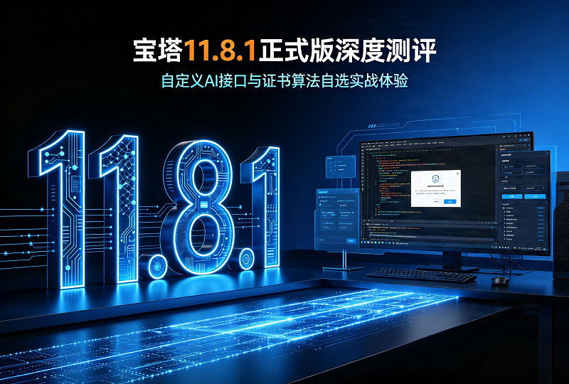宝塔面板11.8.1正式版上线，自定义第三方AI接口彻底放开限制-服务器测评_云 VPS 推荐_运维技术教程与源码分享 - 环球云域数据平台 cloudidc.vip