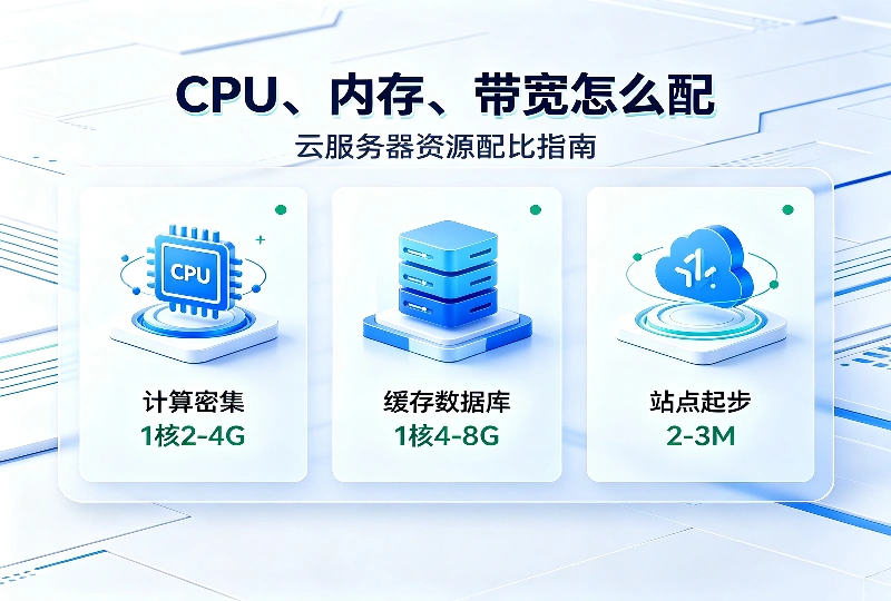 云服务器CPU内存带宽怎么配?资源配比与省钱方案-服务器测评_云 VPS 推荐_运维技术教程与源码分享 - 环球云域数据平台 cloudidc.vip