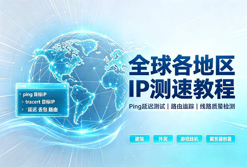 通用IP测速教程：小白也能看懂的延迟、线路质量检测方法-服务器测评_云 VPS 推荐_运维技术教程与源码分享 - 环球云域数据平台 cloudidc.vip