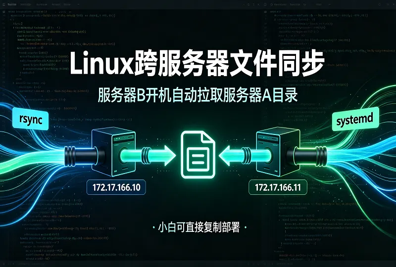 linux两台服务器实现开机自动同步文件-服务器测评_云 VPS 推荐_运维技术教程与源码分享 - 环球云域数据平台 cloudidc.vip