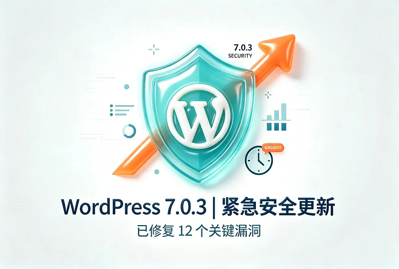 WordPress 升级 7.0.3 教程|修复 12 项高危安全漏洞-服务器测评_云 VPS 推荐_运维技术教程与源码分享 - 环球云域数据平台 cloudidc.vip