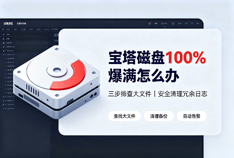 宝塔服务器磁盘100%爆满快速解决教程｜精准清理大文件-服务器测评_云 VPS 推荐_运维技术教程与源码分享 - 环球云域数据平台 cloudidc.vip