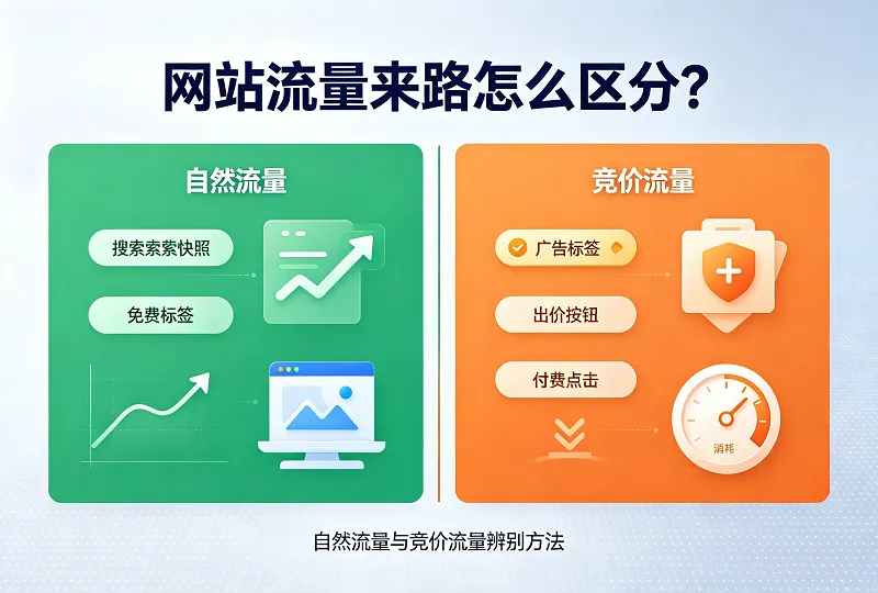 网站流量来路怎么区分？自然流量与竞价流量辨别方法-服务器测评_云 VPS 推荐_运维技术教程与源码分享 - 环球云域数据平台 cloudidc.vip