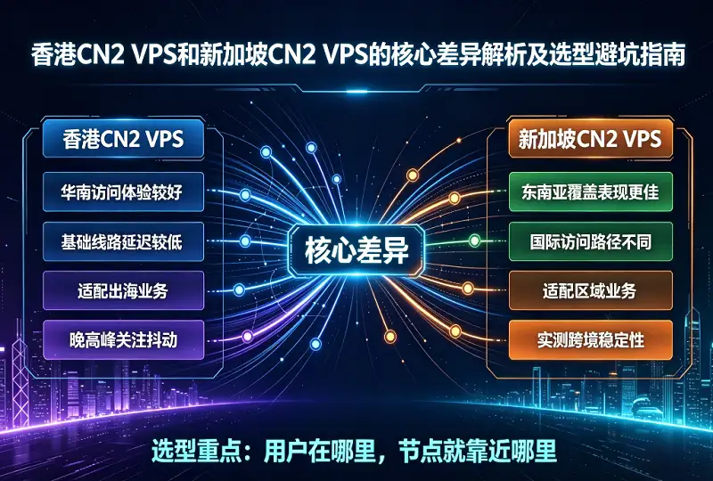香港 CN2 VPS 与新加坡 CN2 VPS 差异解析及选型指南-服务器测评_云 VPS 推荐_运维技术教程与源码分享 - 环球云域数据平台 cloudidc.vip