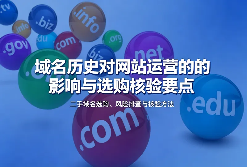 域名历史对网站运营的影响与选购核验要点-服务器测评_云 VPS 推荐_运维技术教程与源码分享 - 环球云域数据平台 cloudidc.vip