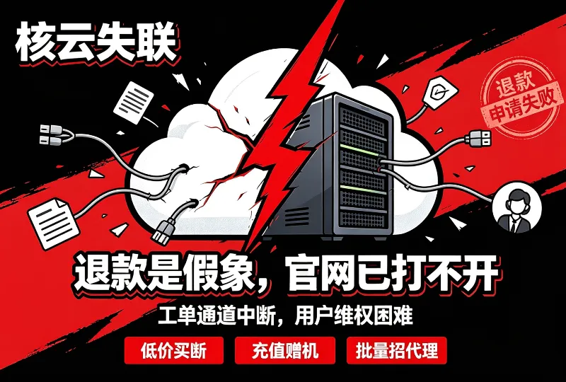 继狐蒂云跑路后，核云再度跑路！-服务器测评_云 VPS 推荐_运维技术教程与源码分享 - 环球云域数据平台 cloudidc.vip