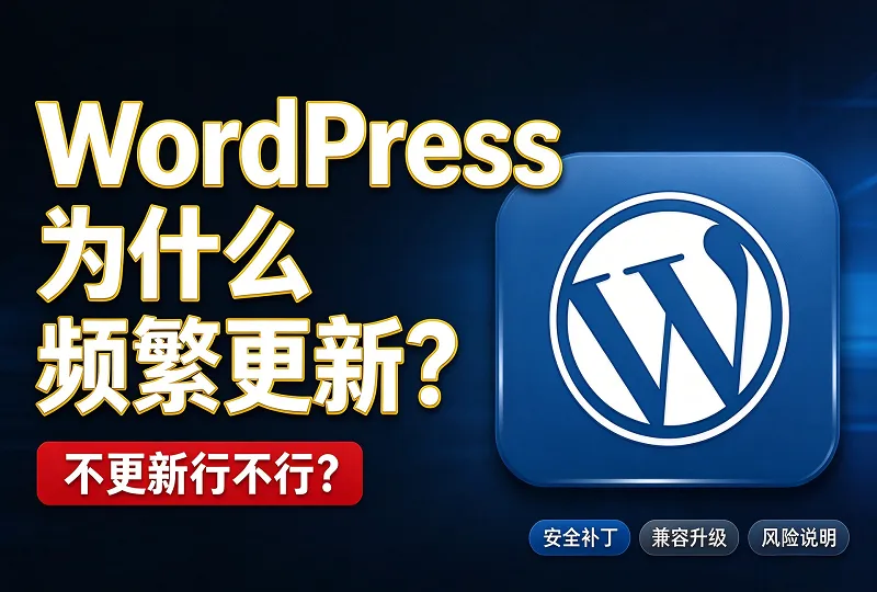 WordPress 为什么频繁更新？网站不更新到底行不行-服务器测评_云 VPS 推荐_运维技术教程与源码分享 - 环球云域数据平台 cloudidc.vip