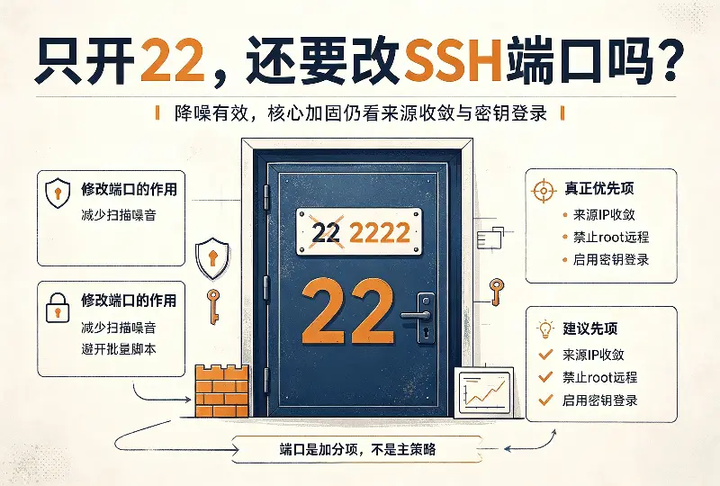 服务器安全组只开放22端口，还有必要修改SSH端口吗？-环球云域CloudIDC