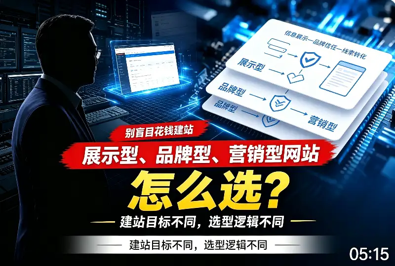 展示型、品牌型、营销型网站怎么选？企业建站选型避坑-环球云域CloudIDC