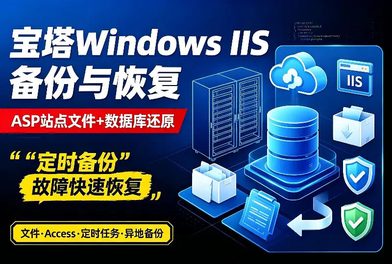 宝塔Windows IIS网站备份与恢复,ASP站点备份还原-环球云域CloudIDC