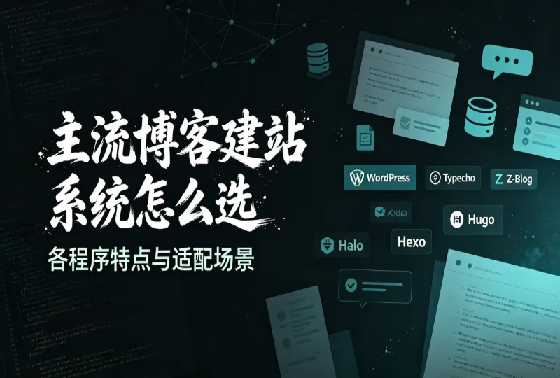 主流博客建站系统怎么选？站长实测梳理各程序特点与适配场景-环球云域CloudIDC